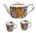 Tee-Set "Katzen" 3-tlg. Teekanne + 2 Teetassen Brilliant Porzellan für VEGANER geeignet