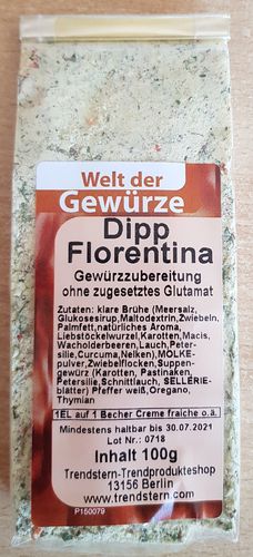 Gewürz Mischung Dipp Florentina OHNE Glutamat Brotaufstrich Kräuterbutter 100 g