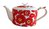 Tee-Set "Mohnblumen" 3-tlg. Teekanne + 2 Teetassen Brilliant Porzellan für VEGANER geeignet